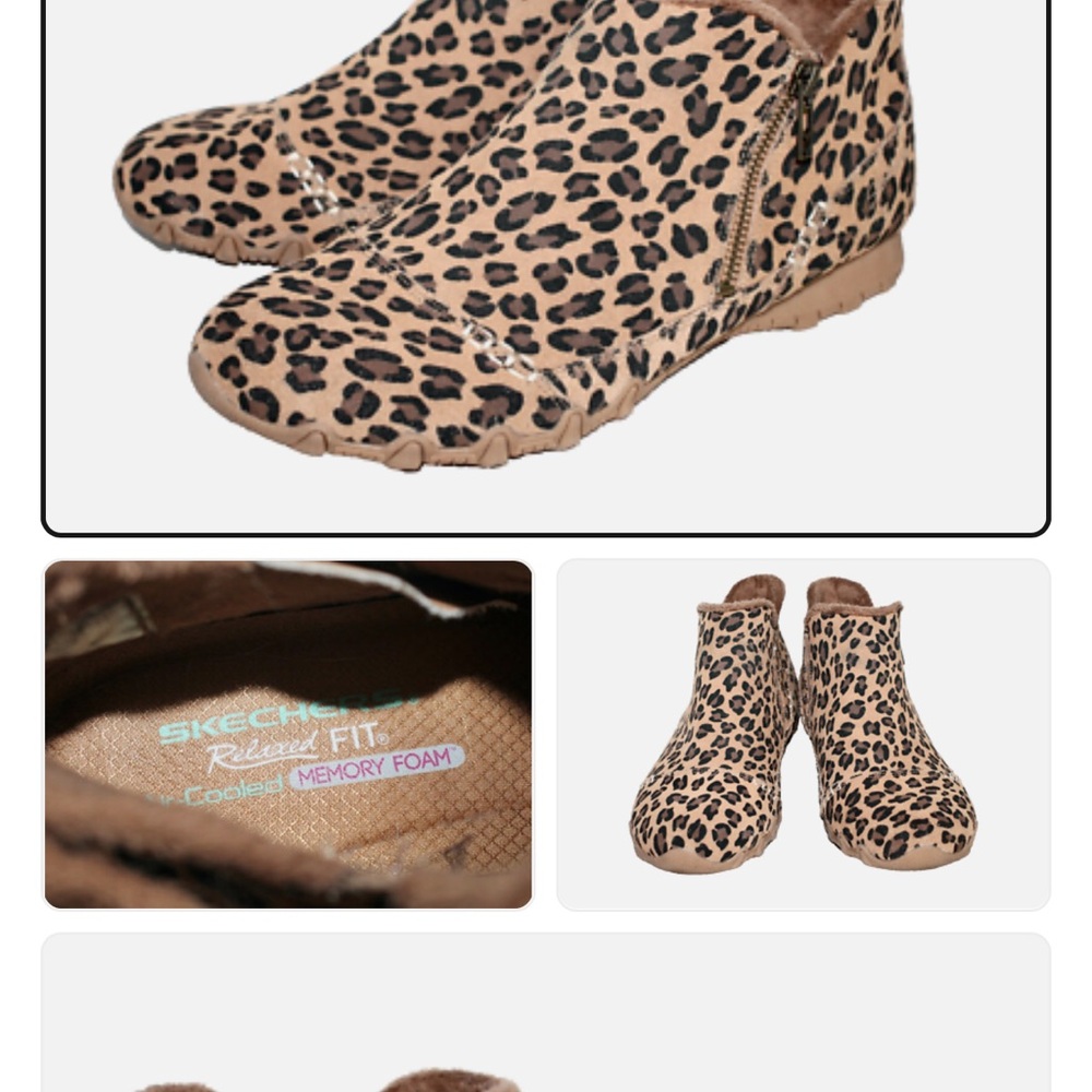 Skechers Brown and Black Ankle Booties with Suede Finish